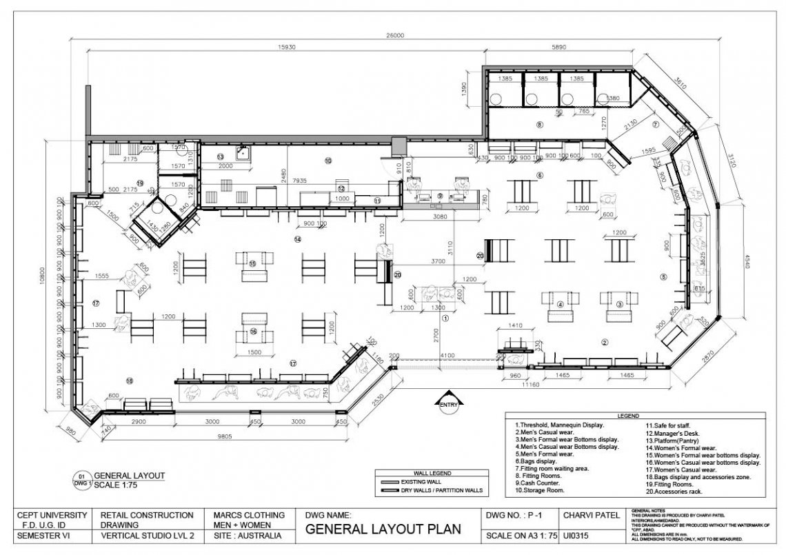 Retail Construction drawings | CEPT - Portfolio