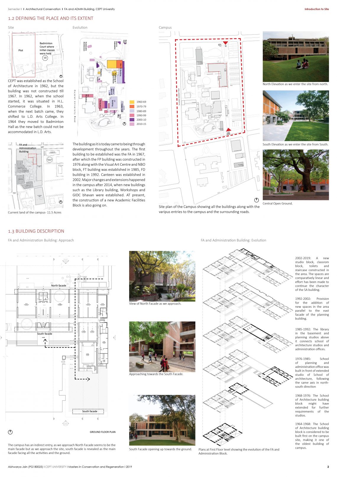 Architectural Conservation: FA and Admin Block at CEPT | CEPT - Portfolio