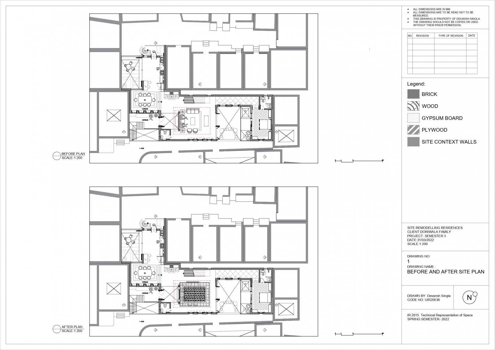 Technical Drawings Of Pol House CEPT Portfolio